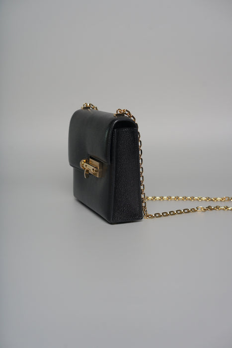 Hermes Mini Verrou in Black Chevre Ghw