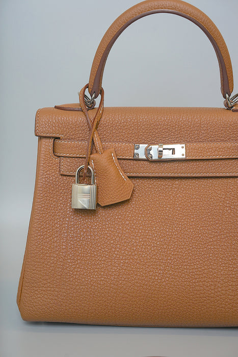 Hermes Kelly 25 in Gold Togo Phw (Brand New)