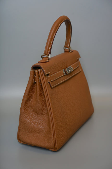 Hermes Kelly 25 in Gold Togo Phw (Brand New)