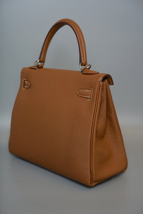 Hermes Kelly 25 in Gold Togo Phw (Brand New)