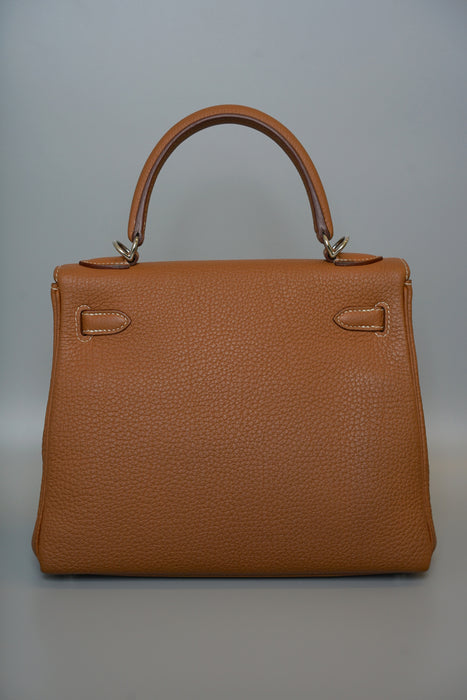 Hermes Kelly 25 in Gold Togo Phw (Brand New)