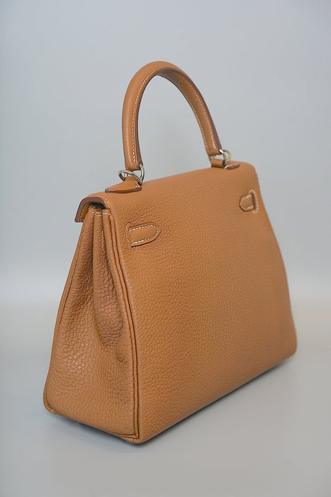 Hermes Kelly 25 in Gold Togo Phw (Brand New)