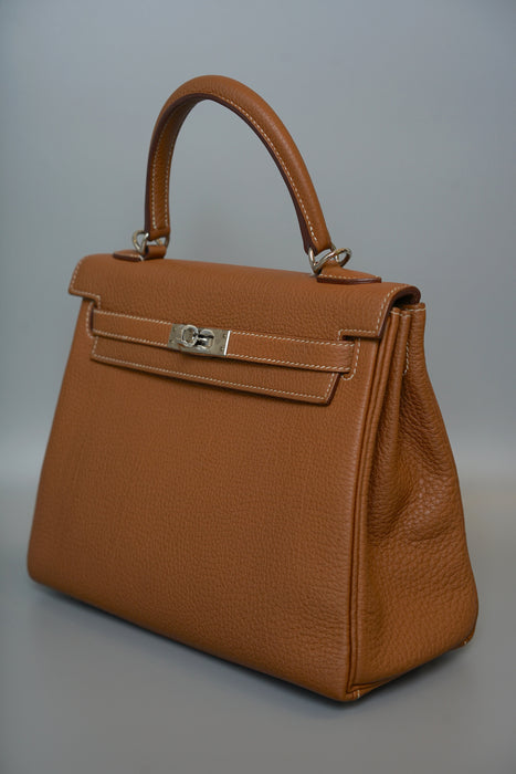 Hermes Kelly 25 in Gold Togo Phw (Brand New)