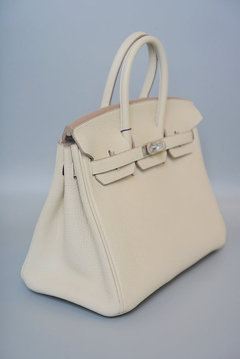 Hermes Birkin 25 Sellier in Craie Togo Phw