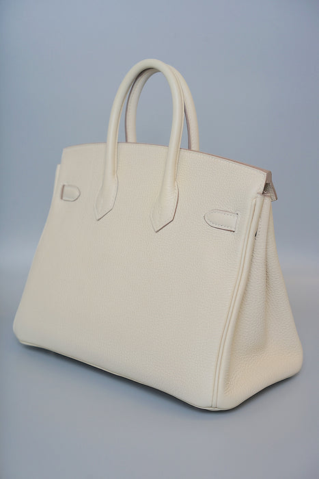 Hermes Birkin 25 Sellier in Craie Togo Phw