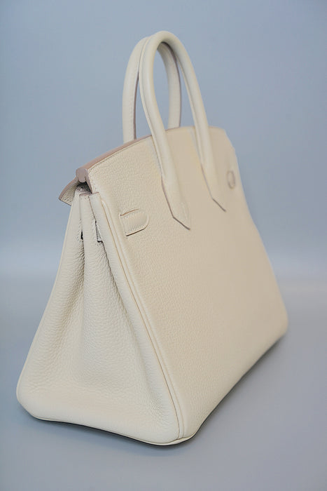 Hermes Birkin 25 Sellier in Craie Togo Phw