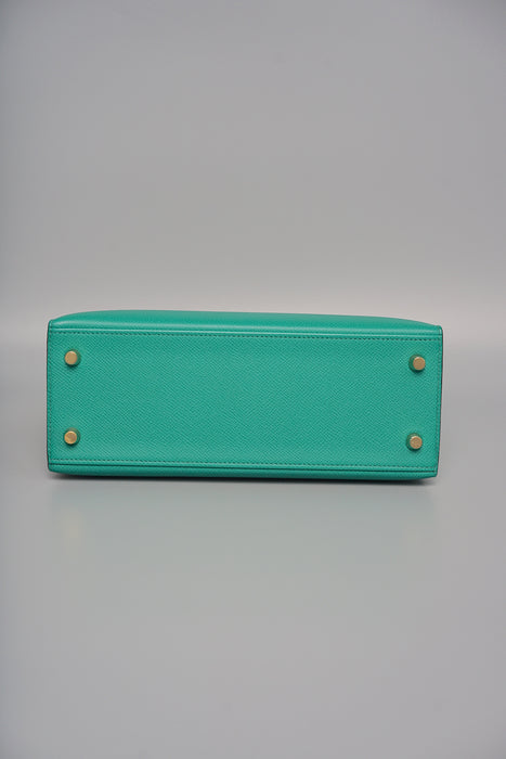 Hermes Kelly 25  in Vert Jade Ghw