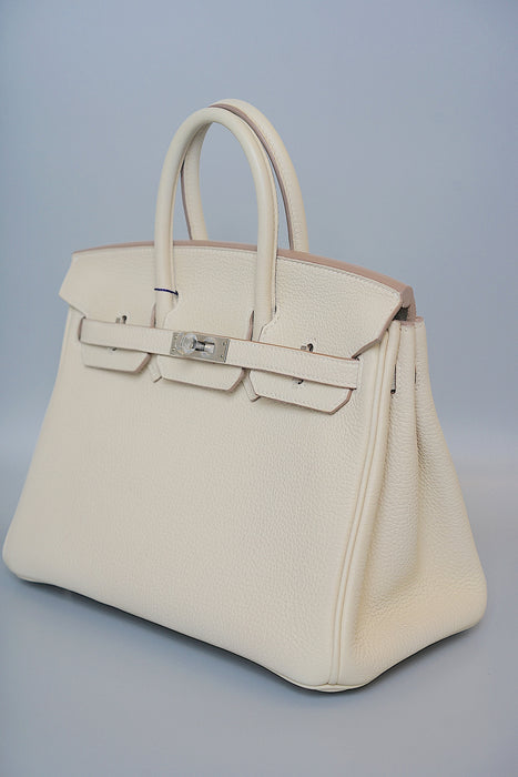 Hermes Birkin 25 Sellier in Craie Togo Phw