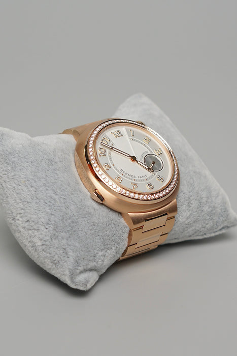 Hermes Cut Le Temps Suspendu watch, Large model, 39 mm in Rose Gold (Brand New)