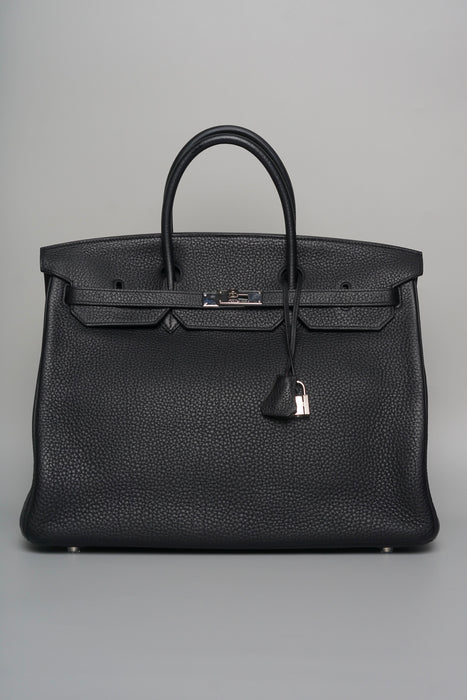 Hermes Birkin 40 in Black Clemence Phw