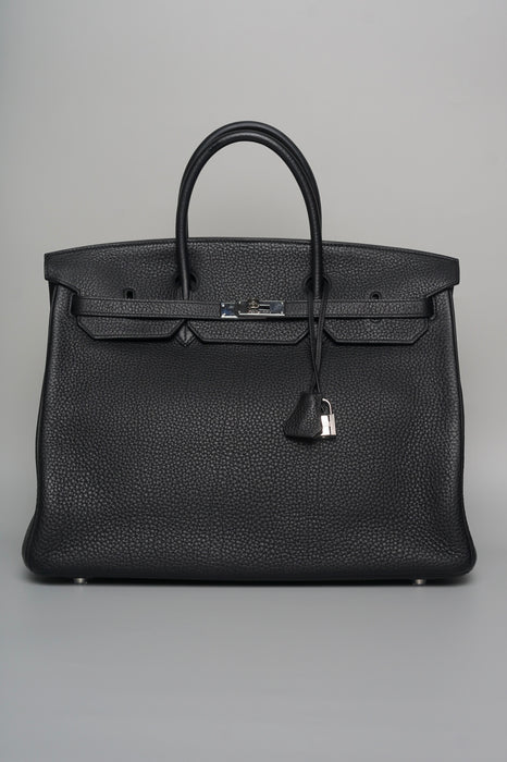 Hermes Birkin 40 in Black Clemence Phw