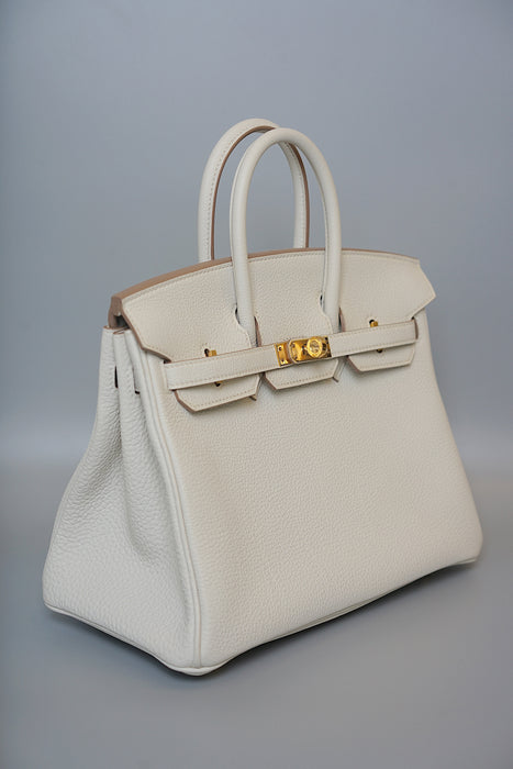 Hermes Birkin 25  in Gris Pale Togo Ghw
