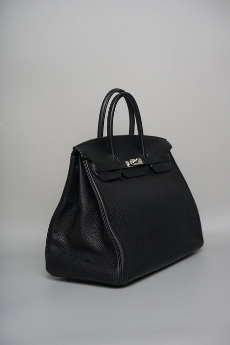 Hermes Birkin 40 in Black Clemence Phw
