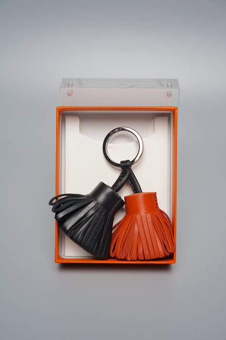 Hermes Duo Carmen Charm in Noir/Cornaline