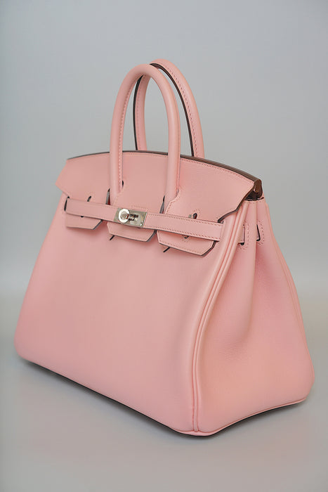 Hermes Birkin 25 in Rose Sakura swift Phw (Brand New)