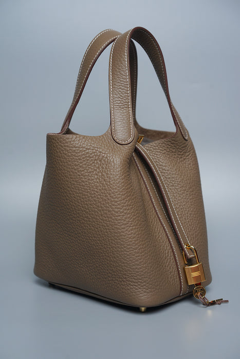 Hermes Picotin 18 in Etoupe Ghw (Brand New)