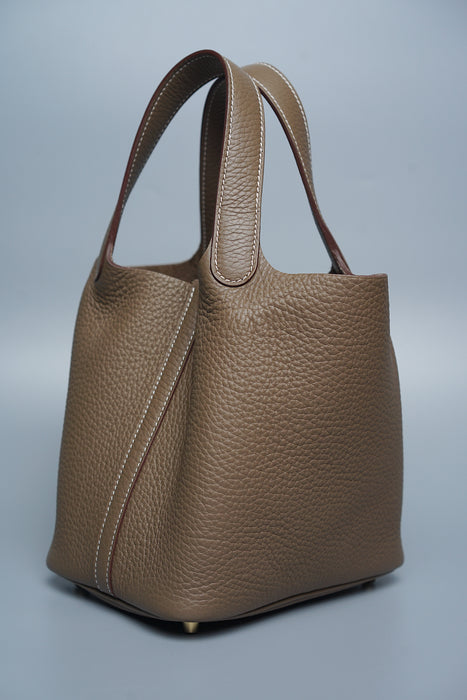 Hermes Picotin 18 in Etoupe Ghw (Brand New)