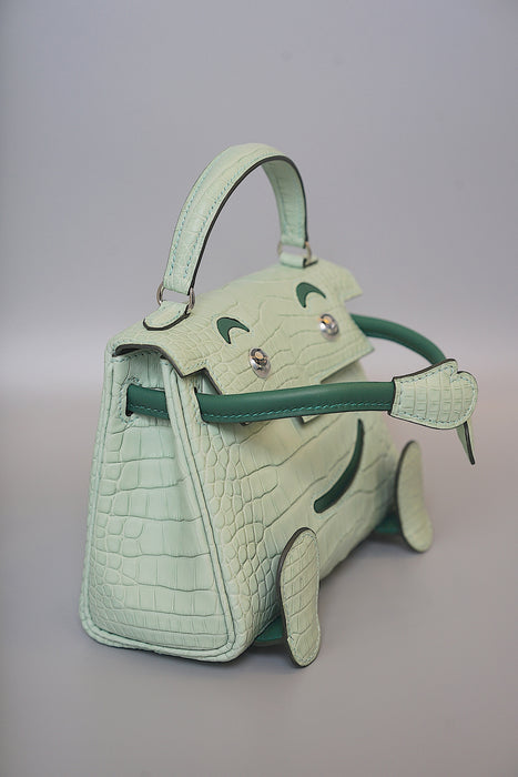 Hermes Kelly Dole in Vert Peppermint Matte Alligator Phw (Brand New)