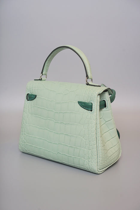 Hermes Kelly Dole in Vert Peppermint Matte Alligator Phw (Brand New)