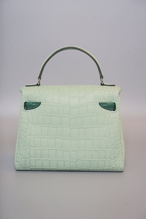 Hermes Kelly Dole in Vert Peppermint Matte Alligator Phw (Brand New)