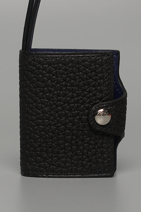 Hermes Ulysse Nano Charm in Noir/Bleu Sapphir (Brand New)