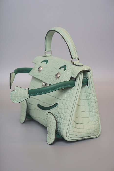 Hermes Kelly Dole in Vert Peppermint Matte Alligator Phw (Brand New)