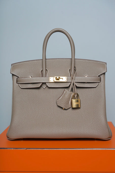 Hermes Birkin 25 in Etoupe Togo Ghw (Brand New)