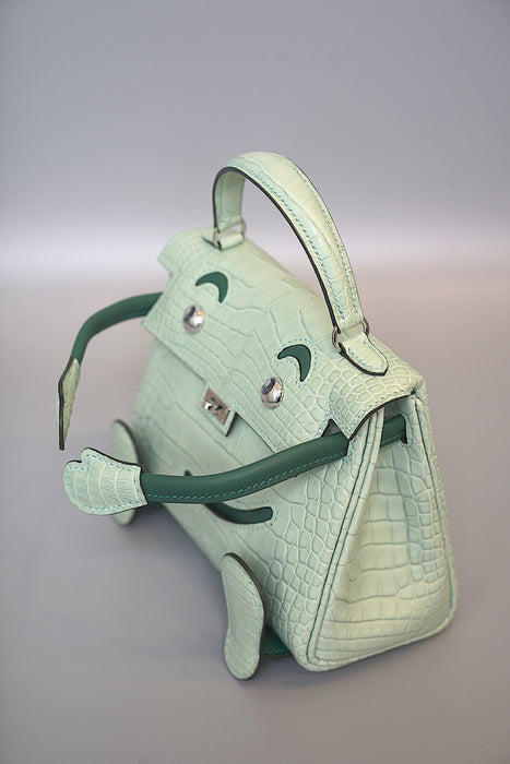 Hermes Kelly Dole in Vert Peppermint Matte Alligator Phw (Brand New)