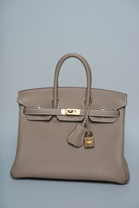 Hermes Birkin 25 in Etoupe Togo Ghw (Brand New)