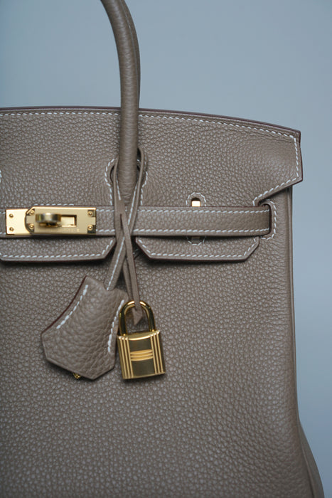 Hermes Birkin 25 in Etoupe Togo Ghw (Brand New)