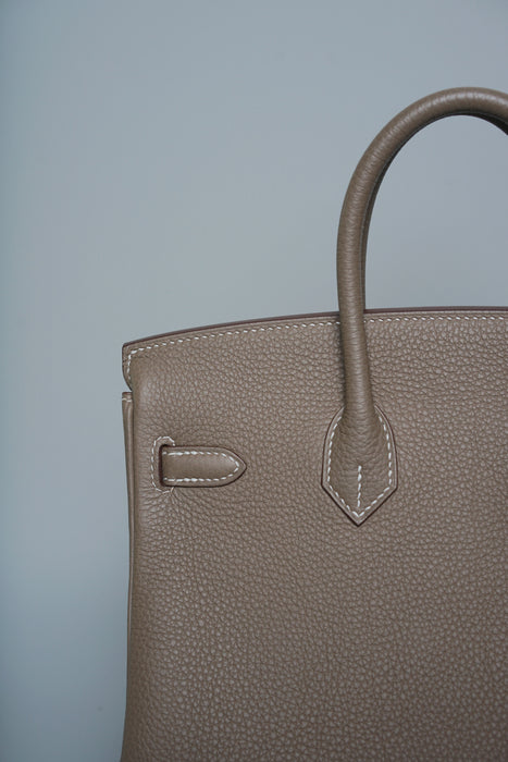 Hermes Birkin 25 in Etoupe Togo Ghw (Brand New)