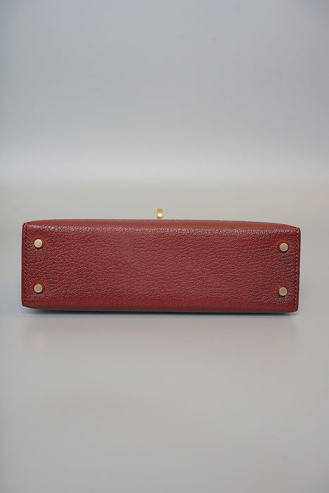 Hermes Kelly 20 in Rouge H Cherve Mysore Ghw (Brand New)