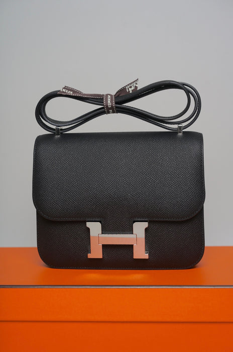 Hermes Constance 18 in Black Epsom Phw (Brand New)