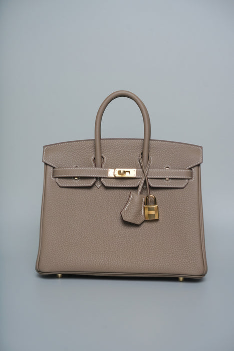 Hermes Birkin 25 in Etoupe Togo Ghw