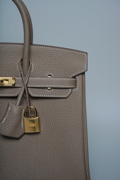 Hermes Birkin 25 in Etoupe Togo Ghw