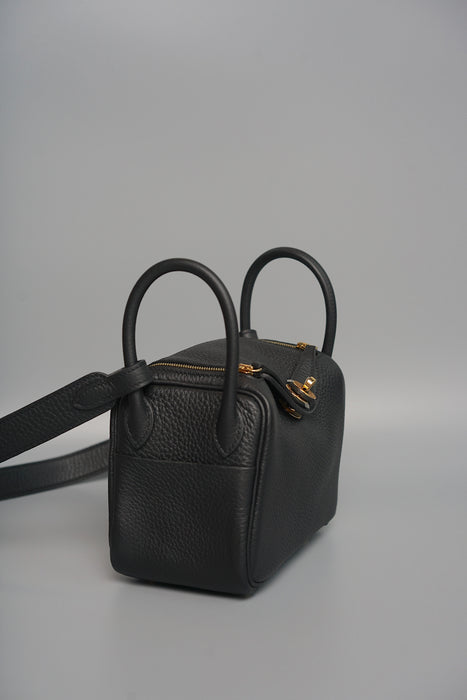 Hermes Mini Lindy II in Noir Ghw (Brand New)