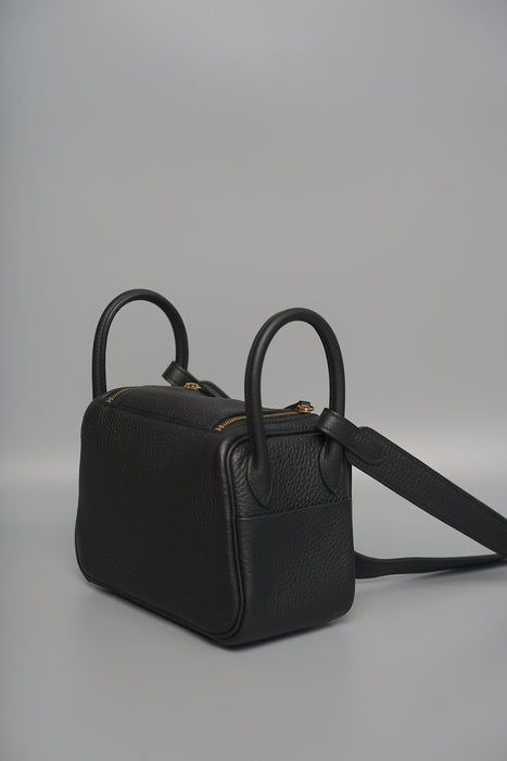 Hermes Mini Lindy II in Noir Ghw (Brand New)