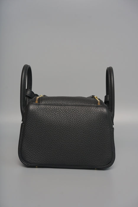 Hermes Mini Lindy II in Noir Ghw (Brand New)