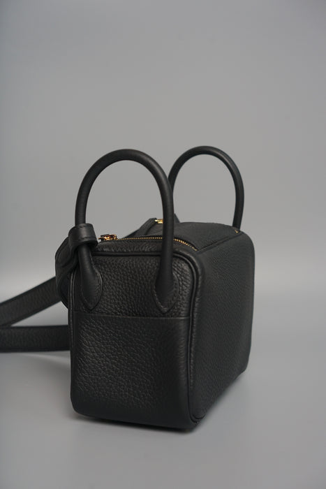 Hermes Mini Lindy II in Noir Ghw (Brand New)