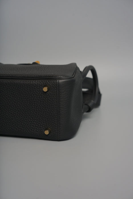 Hermes Mini Lindy II in Noir Ghw (Brand New)