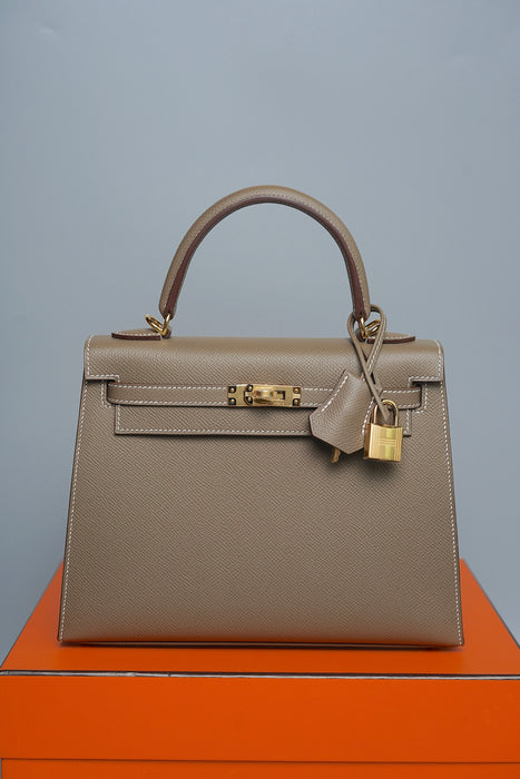 Hermes Kelly 25 Sellier in Etoupe ghw (Brand New)