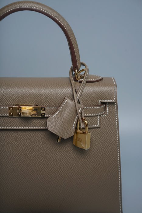 Hermes Kelly 25 Sellier in Etoupe ghw (Brand New)