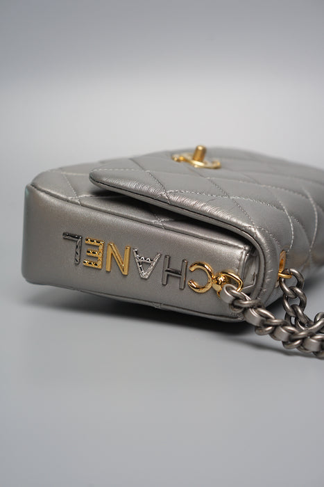 Chanel Mini Flap Bag in Silver (Brand New)