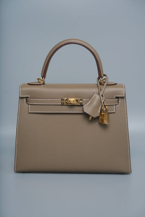 Hermes Kelly 25 Sellier in Etoupe ghw (Brand New)