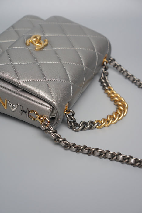 Chanel Mini Flap Bag in Silver (Brand New)