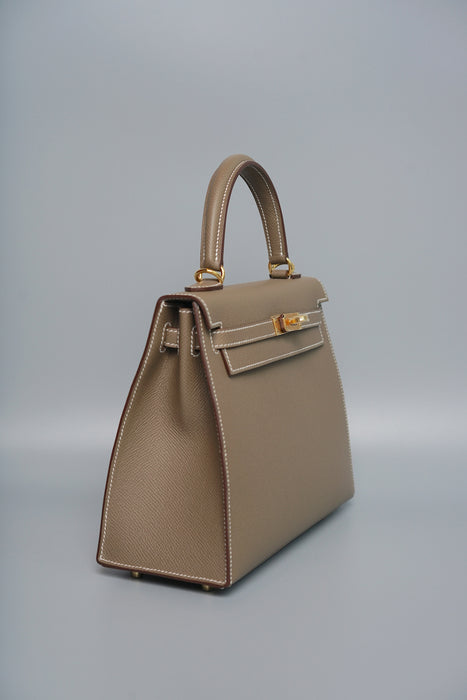 Hermes Kelly 25 Sellier in Etoupe ghw (Brand New)
