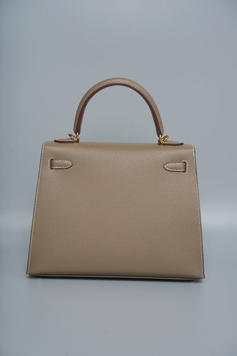Hermes Kelly 25 Sellier in Etoupe ghw (Brand New)