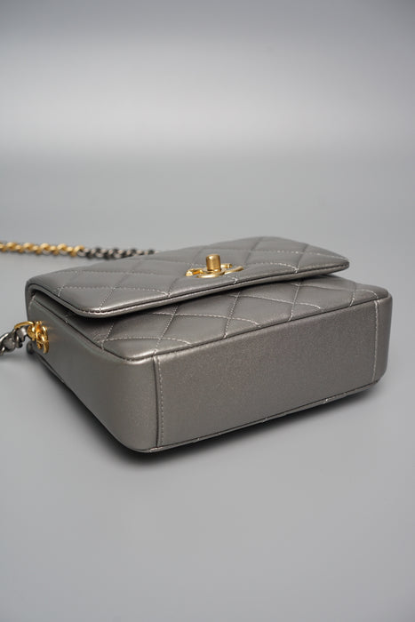 Chanel Mini Flap Bag in Silver (Brand New)