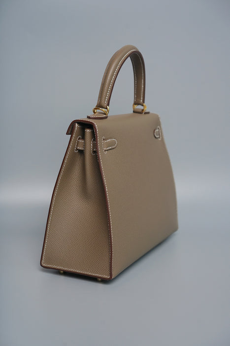 Hermes Kelly 25 Sellier in Etoupe ghw (Brand New)