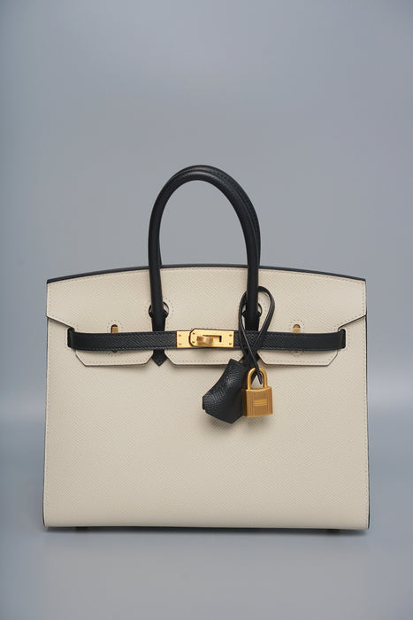 Hermes Birkin 25 HSS in Panda/Craie/Black Epsom Bghw